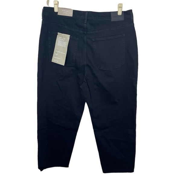 NEW WITH TAGS Everlane Black The Way-High Straight Leg Jean in Size 35 Long - Picture 5 of 9